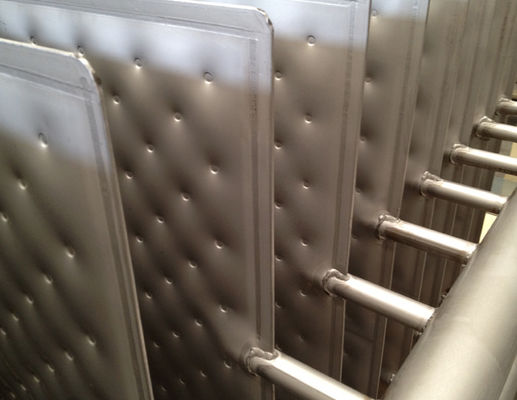 12x2m SS304 316L Dimple Plate Heat Exchangers With prägte schweißende Kissen-Platte
